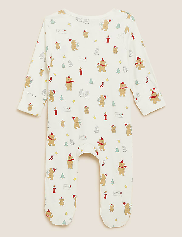 2pk Pure Cotton Christmas Sleepsuits