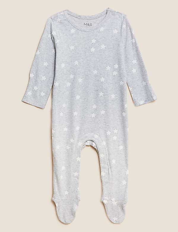 3pk Cotton Rich Christmas Sleepsuits