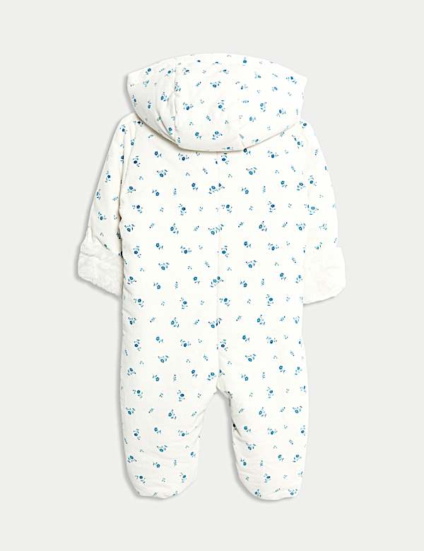 Cord Floral Pramsuit (0-12 Mths)