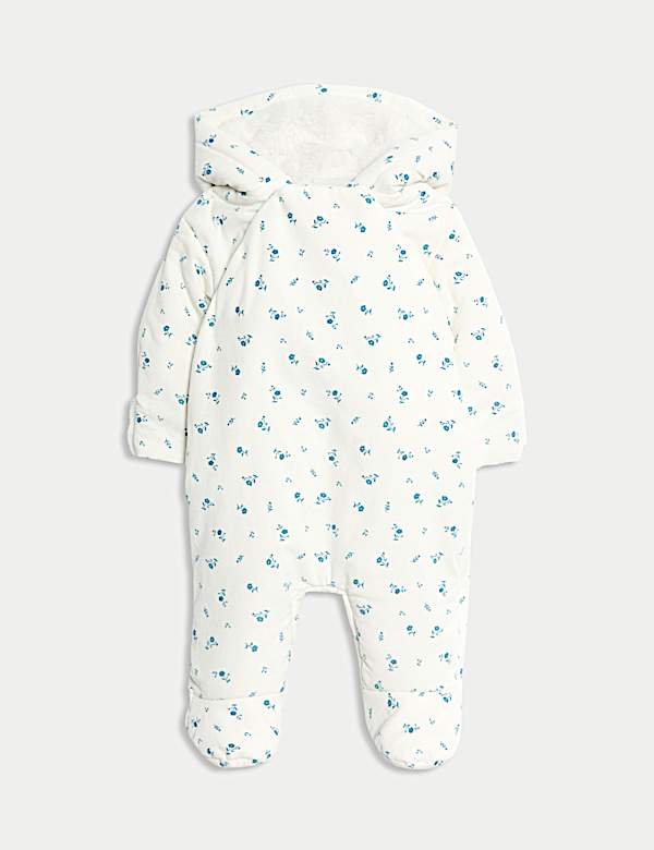 Cord Floral Pramsuit (0-12 Mths) - US