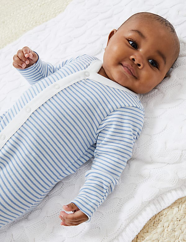 3pk Pure Cotton Printed Sleepsuits 5lbs 3 Yrs