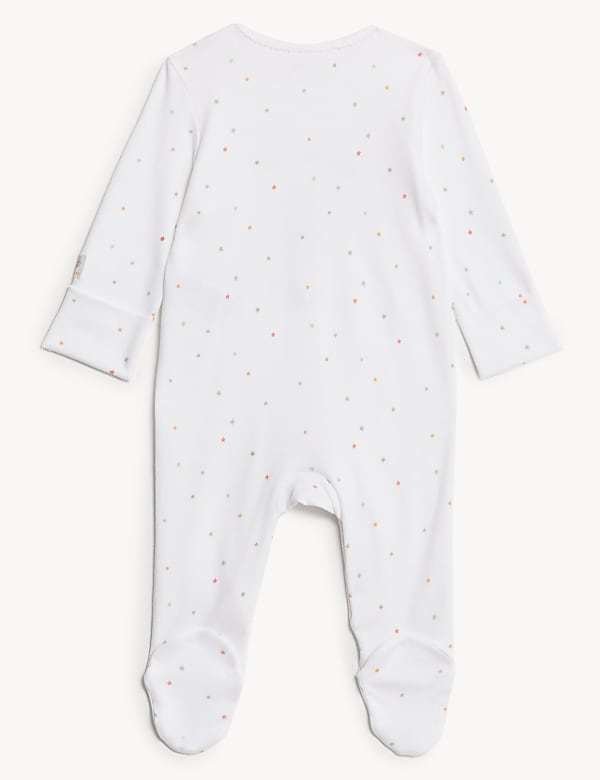 Pure Cotton Born In 2023 Star Sleepsuit