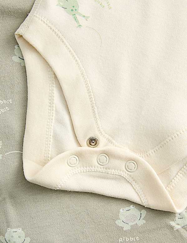 Lot de 7 bodys 100 % coton imprimé grenouille (jusqu'au 3 ans) - FR