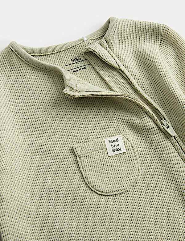 Śpioszki 100% bawełny o splocie waflowym (3 kg &ndash; 3 lata), 3 pary - PL