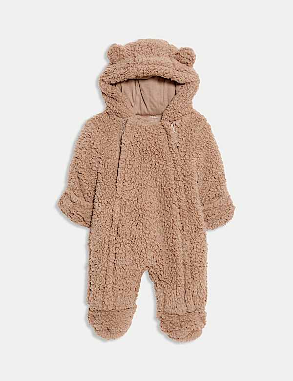 Borg Zip Pramsuit (0-12 Mths) - GR