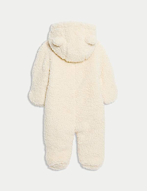 Mono infantil de borreguito con capucha (0-12 meses) - US