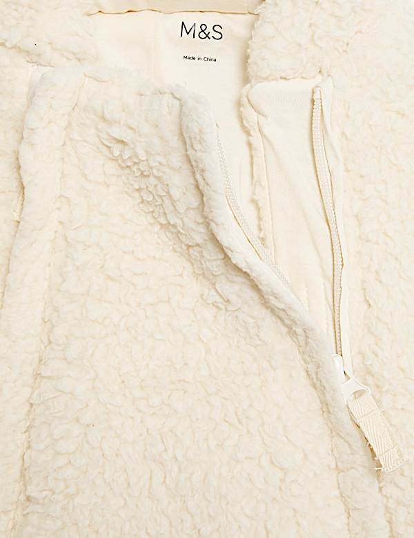 Mono infantil de borreguito con capucha (0-12 meses) - US