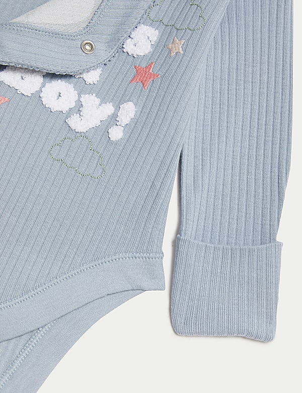 Pure Cotton It's A Boy Slogan Bodysuit (0-3 Mths)