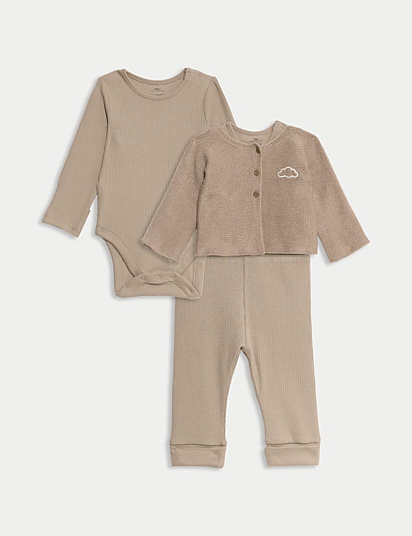 3pc Cotton Rich Outfit (7lbs-12 Mths) - EE