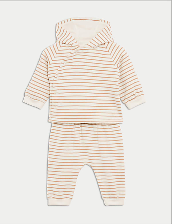 3pc Cotton Rich Stripe Outfit (0-12 Mths) - JE
