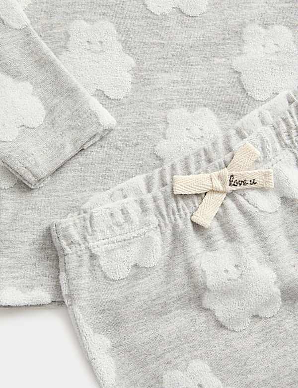 Ensemble 2 pièces en coton texturé (jusqu’au 12 mois) - LU