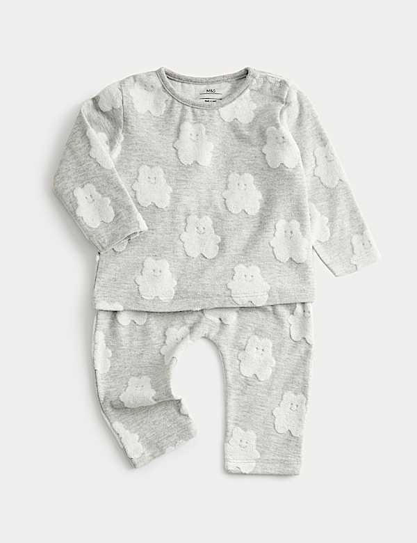 Ensemble 2 pièces en coton texturé (jusqu’au 12 mois) - LU