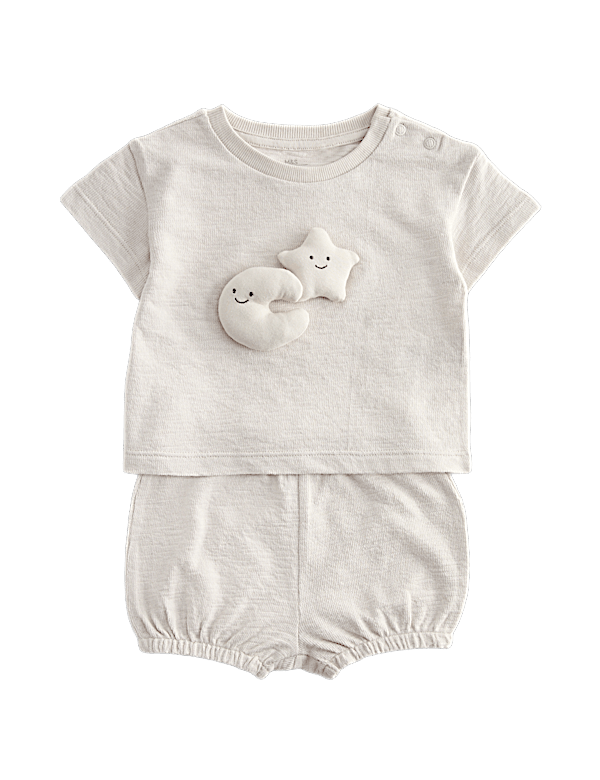 2 Piece Pure Cotton Little Monster Outfit (0-12 Mths)