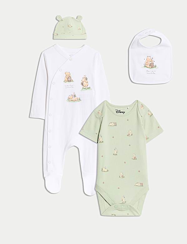 4-częściowy komplet startowy Winnie the Pooh™ z mieszanki z przewagą bawełny (3 kg – 9 mies.) - PL