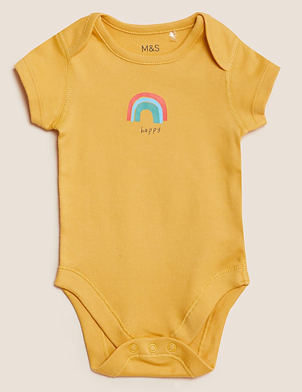 3pk Pure Cotton Rainbow Bodysuits (6&frac12;lbs - 3 Yrs)
