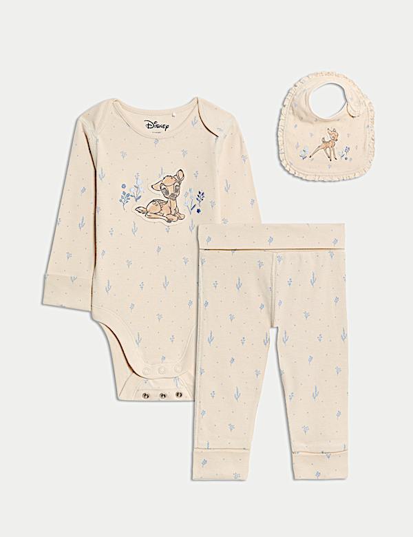 3pc Pure Cotton Bambi™ Outfit and Bib (7lbs-9 Mths) - CH