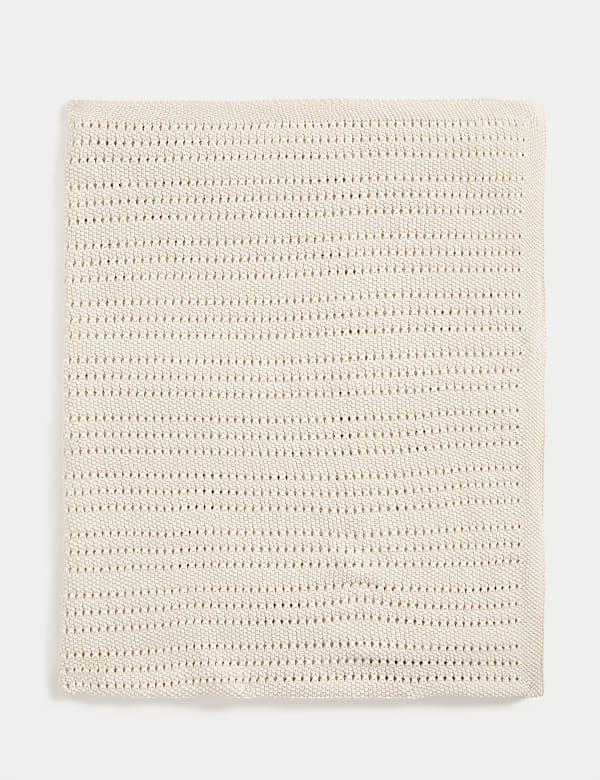 Pure Cotton Pointelle Shawl - CH