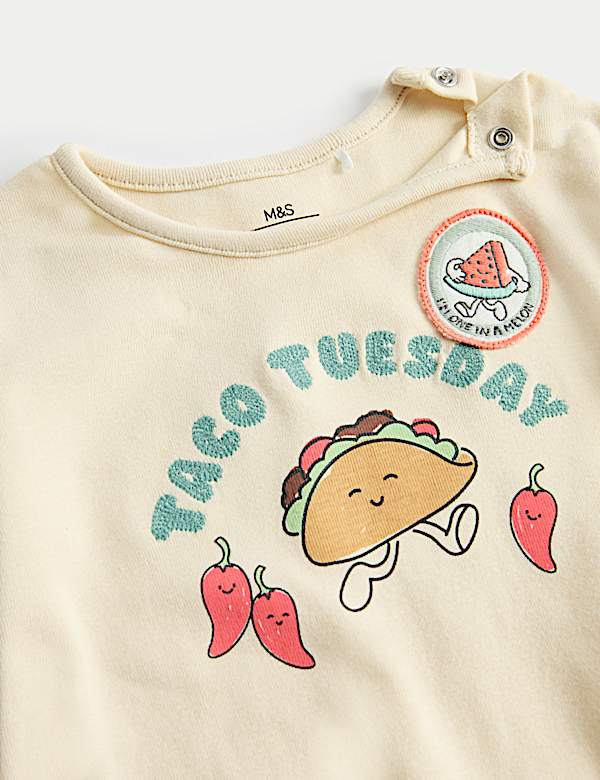 Pure Cotton Taco Tuesday Bodysuit (Newborn - 24 Months) - KR