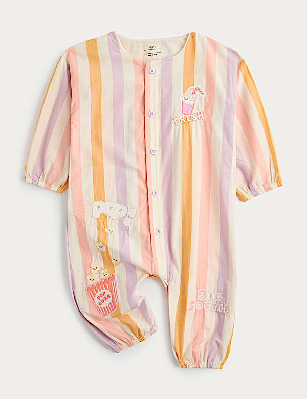 Pure Cotton Woven Cinema Striped All in One (0-24 Months)