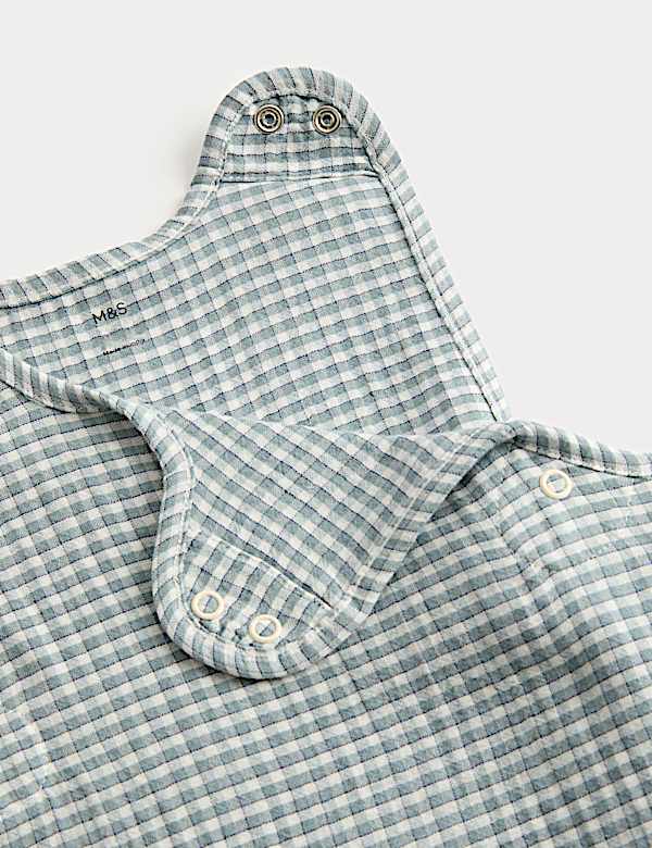 Pure Cotton Gingham 0.5 Tog Sleeping Bag (0-3 Yrs) - BE