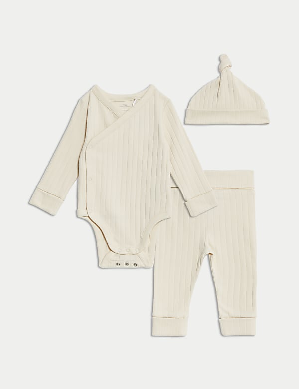 3pc Cotton Rich Bodysuit & Hat Outfit (7lbs - 12 Mths) - VN