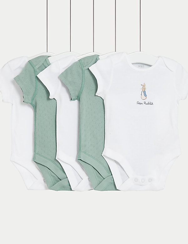 5pk Pure Cotton Bodysuits (6½lbs-3 Yrs) - HU