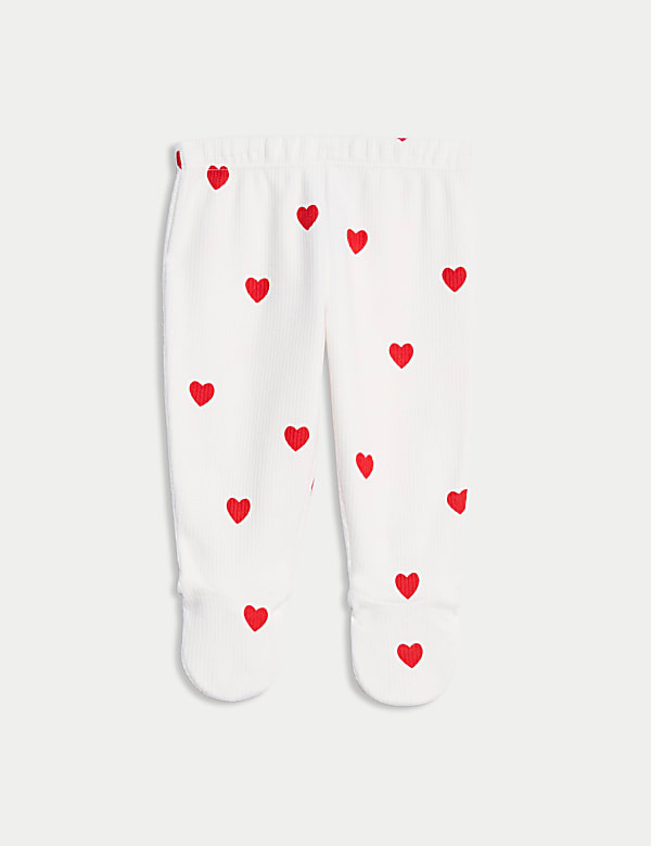 Σύνολο με καρδιές από 100% βαμβάκι (7lbs - 12 μηνών), σετ των 3 - GR