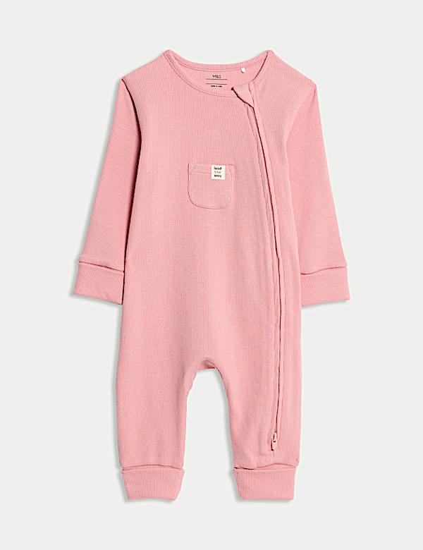 3 Pack Cotton Rich Zip Sleepsuits (6&frac12;lbs-3 Yrs) - JE