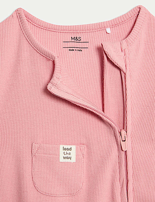 3 Pack Cotton Rich Zip Sleepsuits (6&frac12;lbs-3 Yrs) - JE