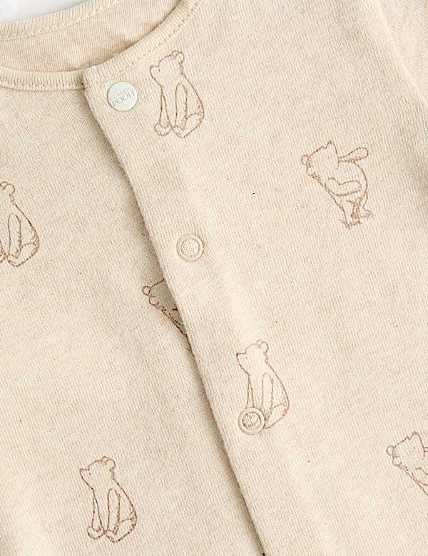 3 Pack Pure Cotton Winnie the Pooh™ Sleepsuits (0-3 Years) - IS