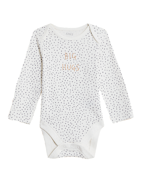 Pure Cotton Big Hugs Slogan Bodysuit (7lbs - 12 Mths)