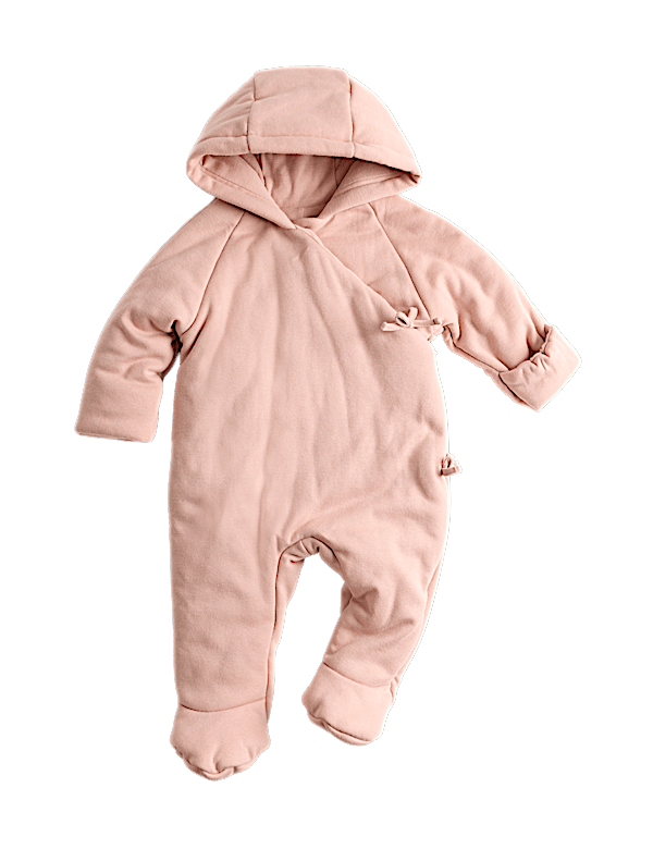Cotton Rich Hooded Wrap Pramsuit (0-12 Mths)