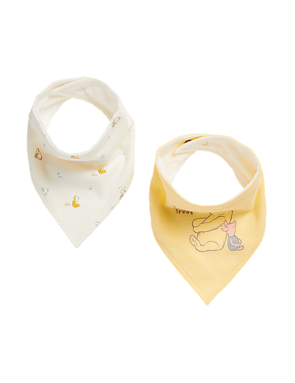 2pk Pure Cotton Winnie The Pooh™ Dribble Bibs