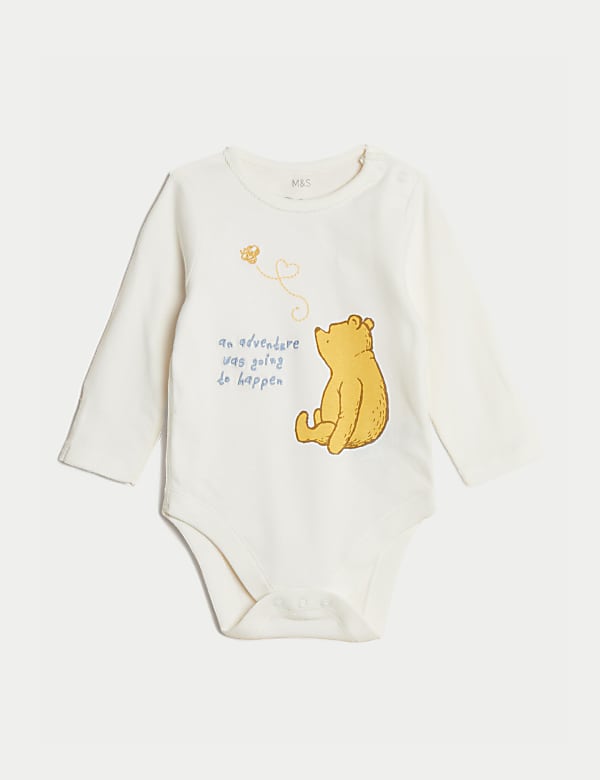 3pk Pure Cotton Winnie the Pooh&trade; Bodysuits (0-3 Yrs)