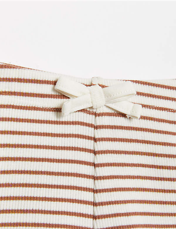 Cotton Rich Striped Bear Shorts
