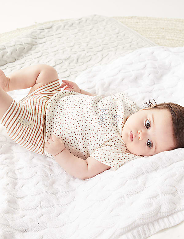Cotton Rich Striped Bear Shorts