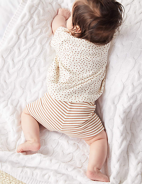 Cotton Rich Striped Bear Shorts