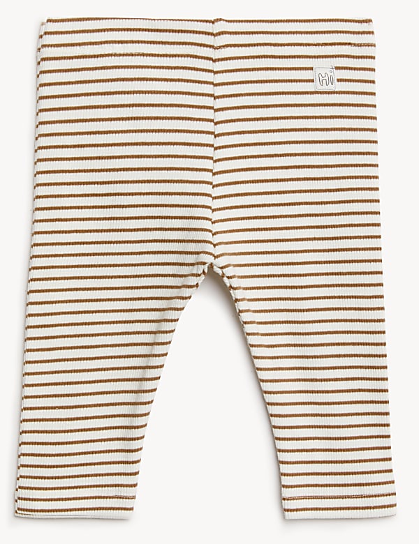 Cotton Rich Striped Leggings