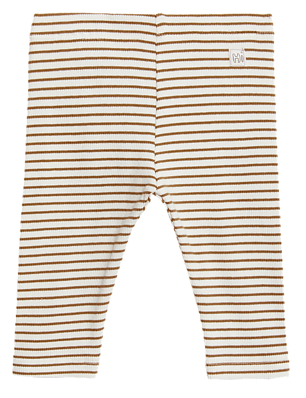 Cotton Rich Striped Leggings