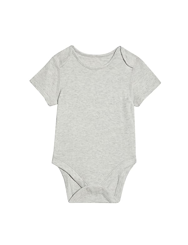 7pk Pure Cotton Dog & Striped Bodysuits (5lbs-3 Yrs)