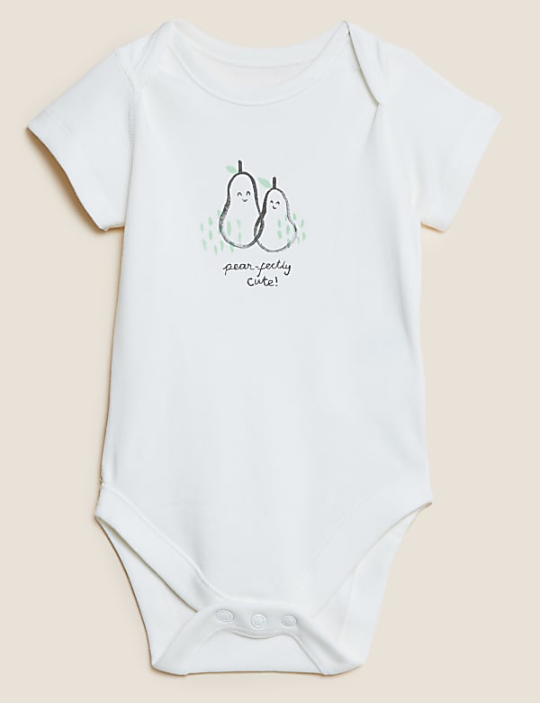 Pure Cotton Slogan Bodysuit (7lbs-12 Mths)
