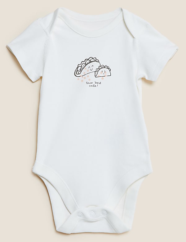 Pure Cotton Slogan Bodysuit (7lbs-12 Mths)