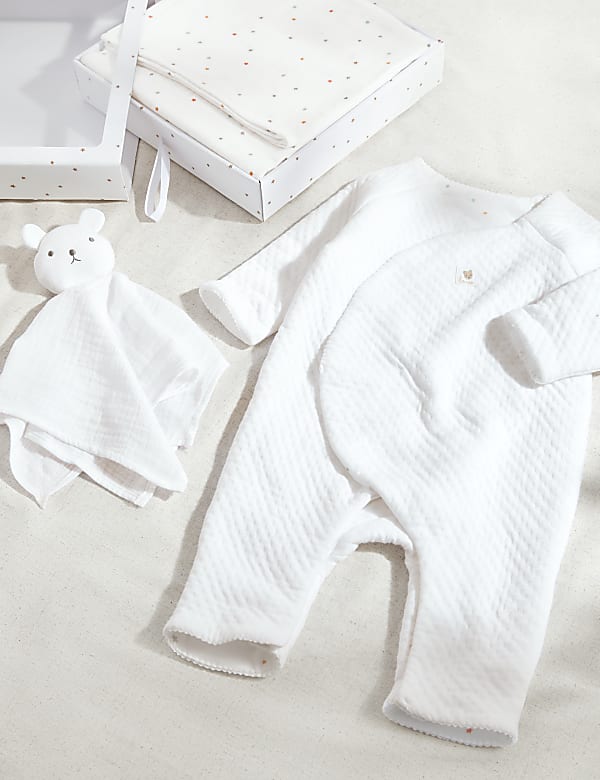 3pc Cotton Rich Sleepsuit Gift Set (0-6 Mths) - KR