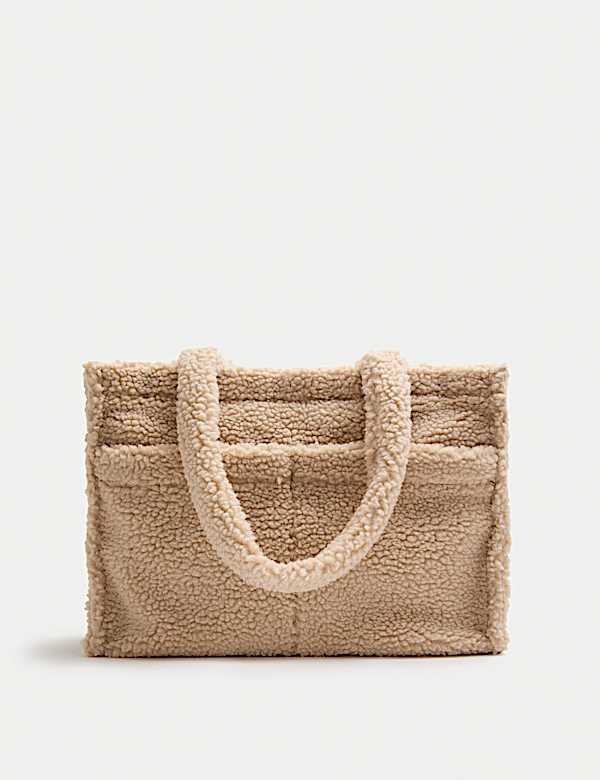 Ensemble sac &agrave; langer imitation peau de mouton - FR