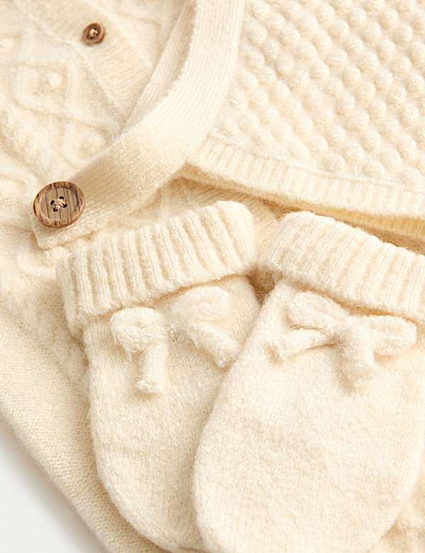 3pc Knitted All In One Set (7lbs-12 Mths) - CA