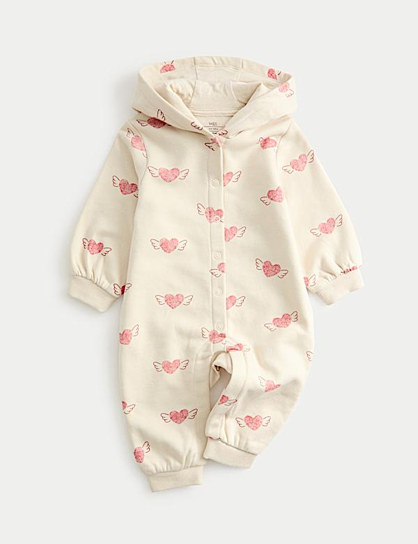 Cotton Rich Hooded All in One (0-3 Yrs) - FR