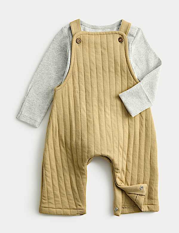 2pc Cotton Rich Wings Dungaree Outfit (0-12 Mths) - DE