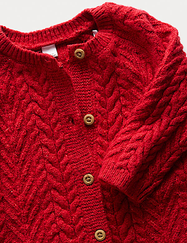 2-teiliges Outfit mit gestricktem Zopfmuster (0–12 M.) - DE