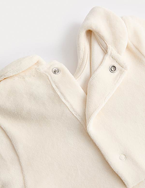 My First Christmas Velour Sleepsuit (0-12 Mths) - FR