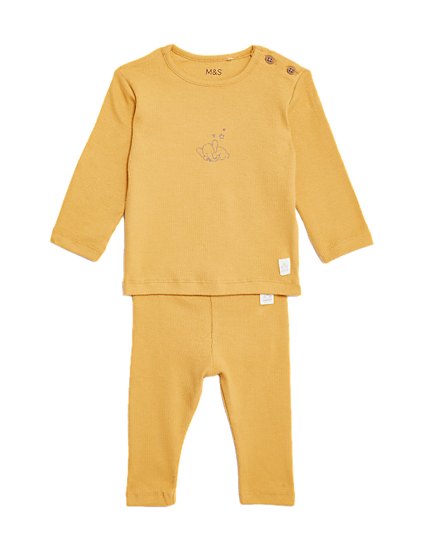 Buy 2pc Cotton Rich Elephant Outfit 7lbs 1 Yrs at Marks Spencer